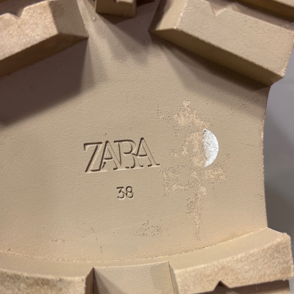 Zara Beige Loafers with Gold Buckle Detail - Picture 15 of 17
